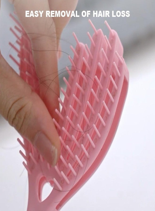 GNOLY Detangling Nylon Bristle Brush Styling Hair Brush, Curved Vented Hairbrush for Faster Drying, Detangler for Dry Wet Long Thick Curly Straight Hair For Wet & Dry Hair Comb - Image 5