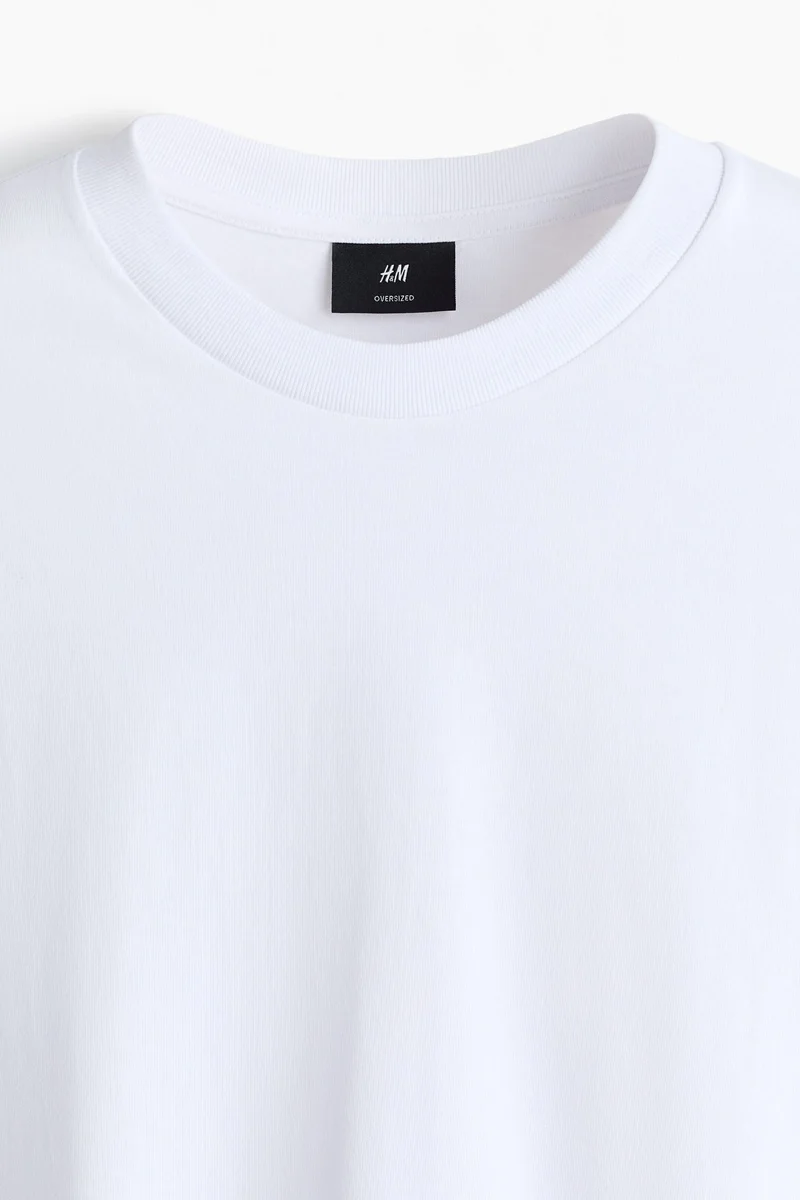 H&M  Oversized Fit Long-sleeved jersey top for Men | Best Price UAE
