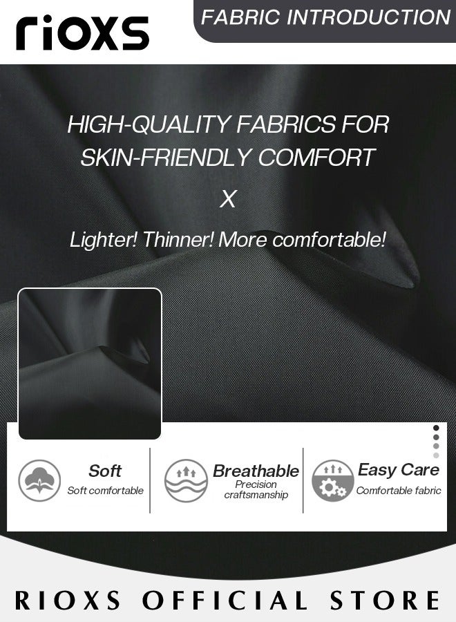 ريوكس سترة بومبر للرجال، سترات واقية من الرياح خفيفة الوزن بسحاب، سترة خارجية مقاومة للرياح ومقاومة للماء بقصّة ضيقة مع جيب، سترة عصرية بياقة قائمة وسحاب كامل، سترات ربيعية وخريفية غير رسمية للملابس الخارجية غير الرسمية والعمل والجري وركوب الدراجات والمشي لمسافات طويلة وصيد الأسماك والمزيد - Image 5