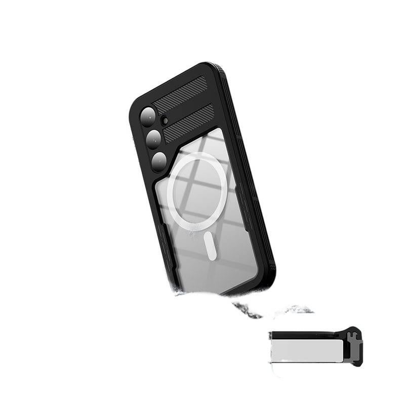 غطاء MagSafe | مقاوم للماء | مقاوم للصدمات لـ Samsung Galaxy S24 Plus | أسود PC | حماية من السقوط - Image 4