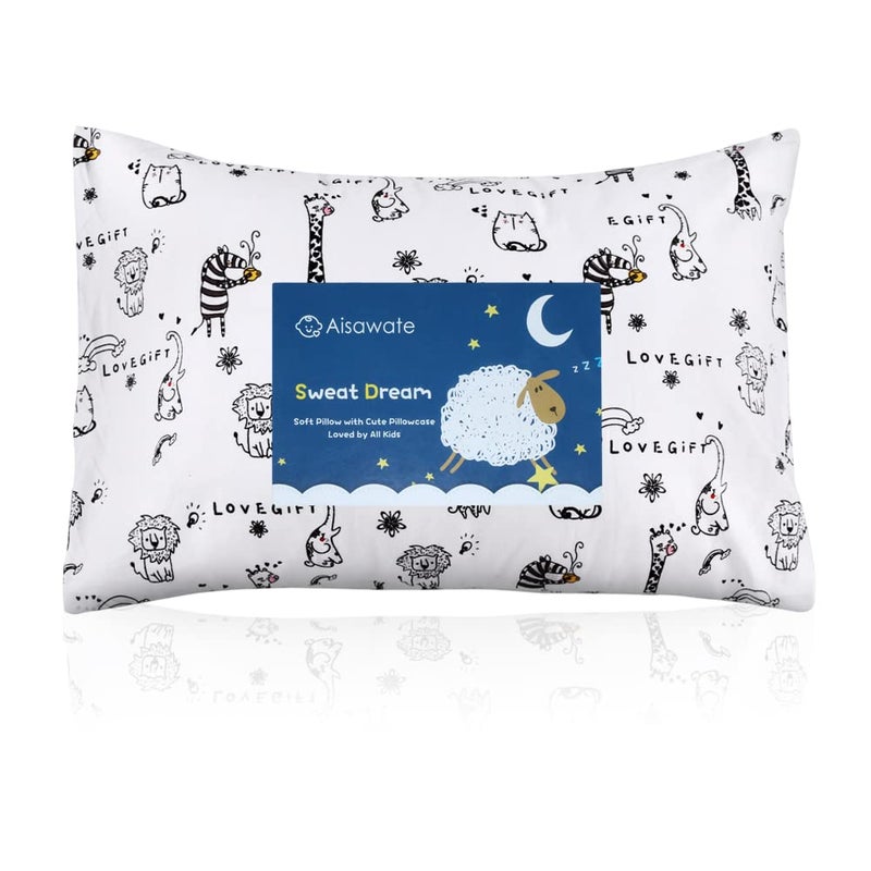 Aisawate Toddler Kids Pillow with Pillowcase,Soft Organic Cotton Baby Childrens Pillows 13X18 for Girls Boys Sleeping,Washable and Hypoallergenic,Best Kids Gift - Image 1