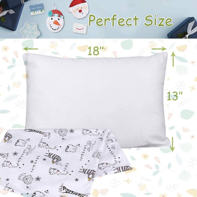 Aisawate Toddler Kids Pillow with Pillowcase,Soft Organic Cotton Baby Childrens Pillows 13X18 for Girls Boys Sleeping,Washable and Hypoallergenic,Best Kids Gift - Image 2