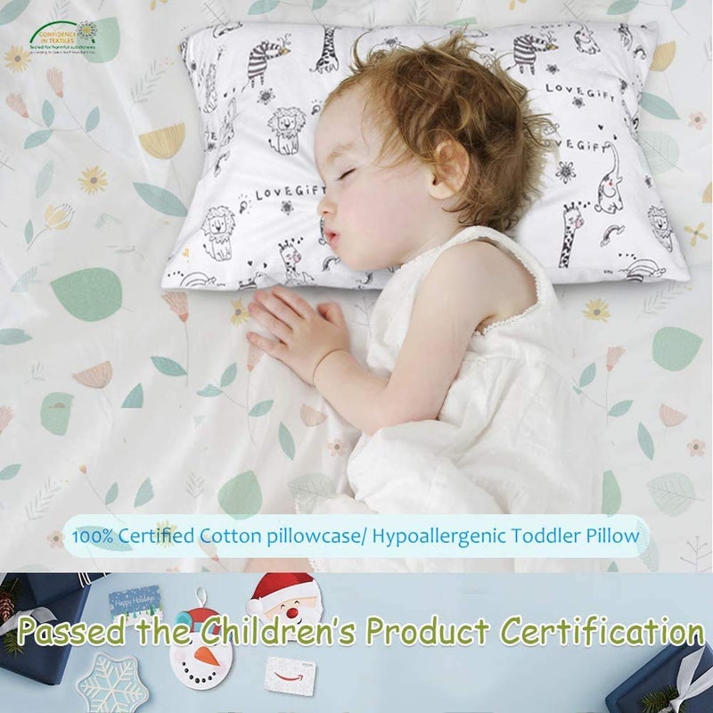 Aisawate Toddler Kids Pillow with Pillowcase,Soft Organic Cotton Baby Childrens Pillows 13X18 for Girls Boys Sleeping,Washable and Hypoallergenic,Best Kids Gift - Image 3