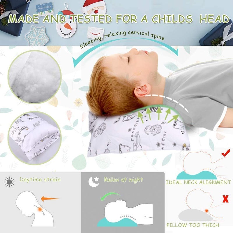 Aisawate Toddler Kids Pillow with Pillowcase,Soft Organic Cotton Baby Childrens Pillows 13X18 for Girls Boys Sleeping,Washable and Hypoallergenic,Best Kids Gift - Image 4