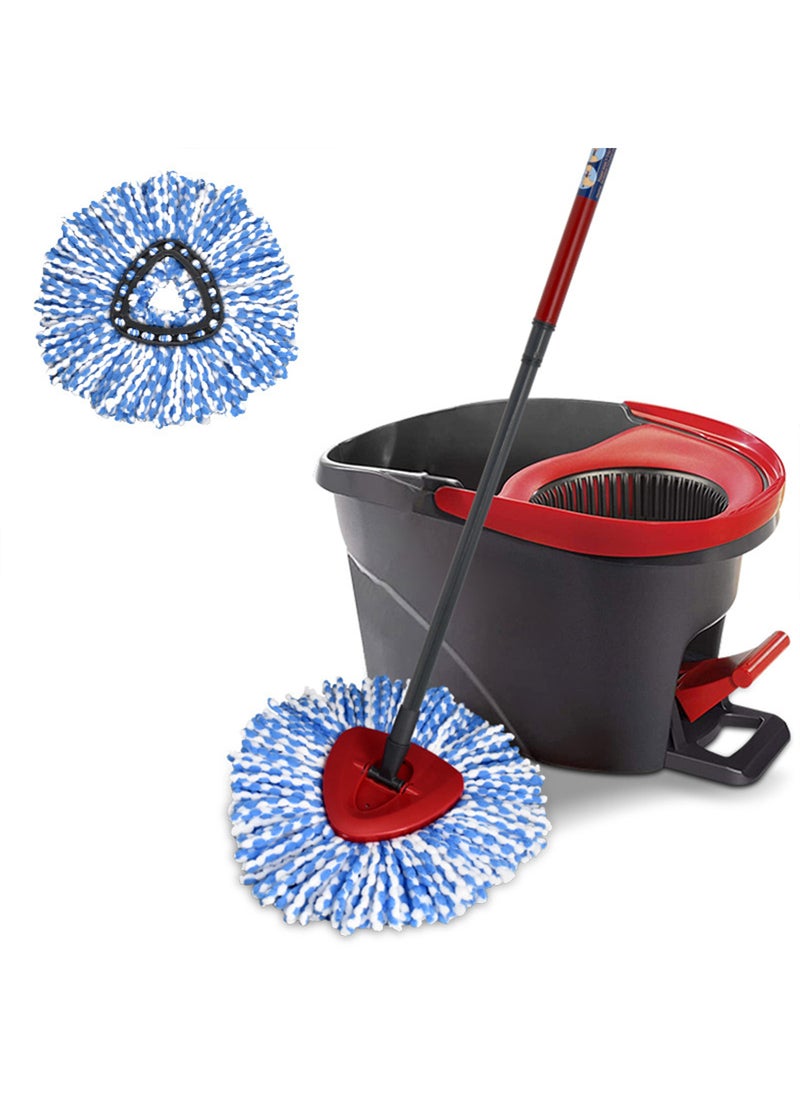 Sharpdo 360° Spin Mop and Bucket,  Spin Mop Cleaning System with Adjustable 3 Type Handle, Mop and Bucket with Wringer Set for Home,Wet Dust Mop for Floor Cleaning  - Image 1