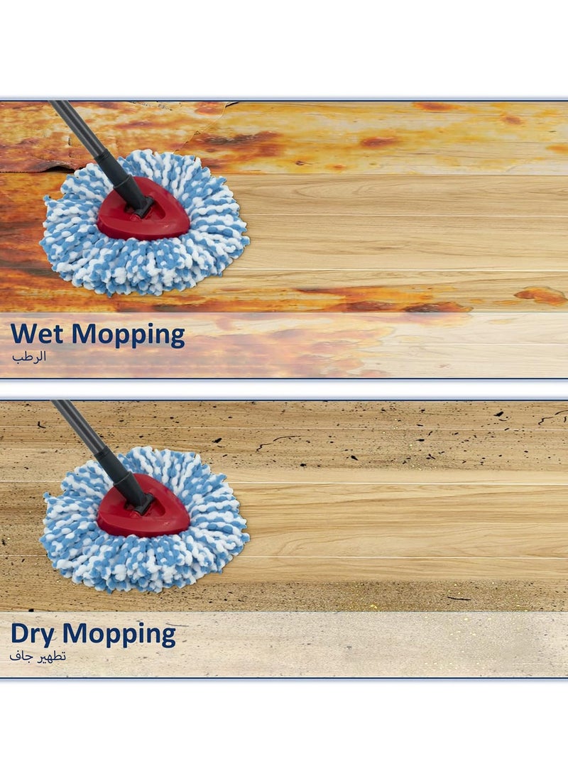 Sharpdo 360° Spin Mop and Bucket,  Spin Mop Cleaning System with Adjustable 3 Type Handle, Mop and Bucket with Wringer Set for Home,Wet Dust Mop for Floor Cleaning  - Image 5