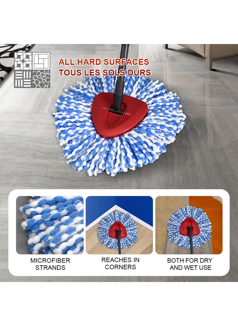Sharpdo - 360° Spin Mop and Bucket,  Spin Mop Cleaning System with Adjustable 3 Type Handle, Mop and Bucket with Wringer Set for Home,Wet Dust Mop for Floor Cleaning - Image 1