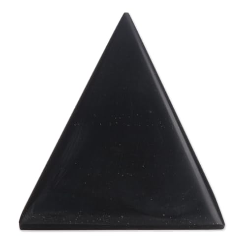 NOVICA Black Onyx Natural Gemstone Energy Channeling Pyramid, 'Black Night of Peace' - Image 3