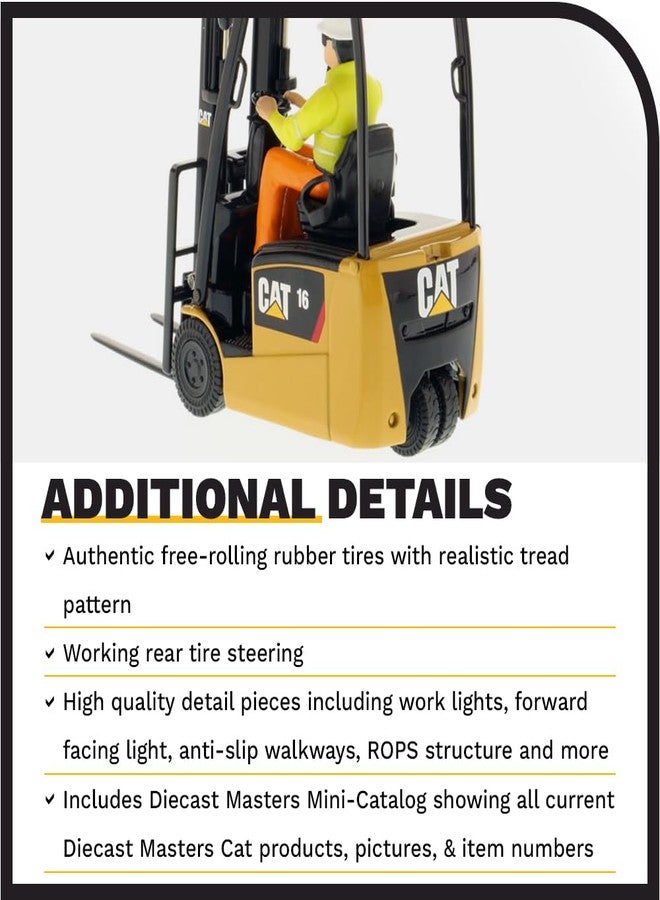 Diecast Masters 1:25 Scale Caterpillar EP16(C) PNY Lift Truck | Core Classics Series Cat Trucks & Construction Equipment Model 85504C - Image 5