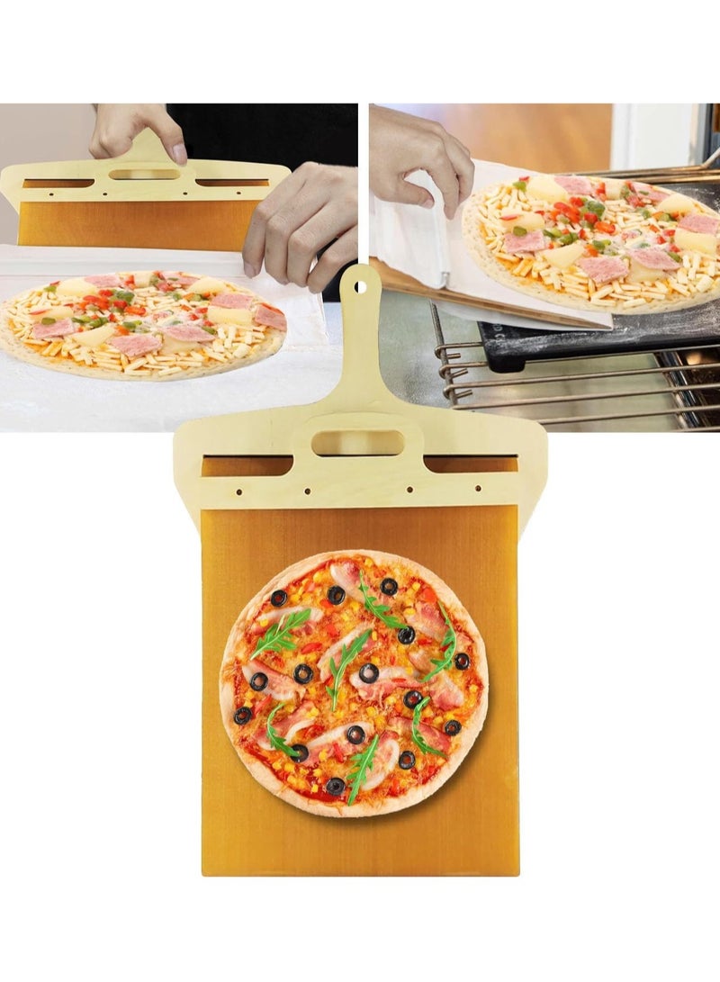 Sliding Pizza Peel, Pala Pizza Scorrevole Transfer Pizza to the Ovens Perfectly, Slide Pizza shovel with Handle | Non-Stick | Dishwasher Safe | for Family Pizza Oven Baking Pizza, Bread & Pastry  - Image 3
