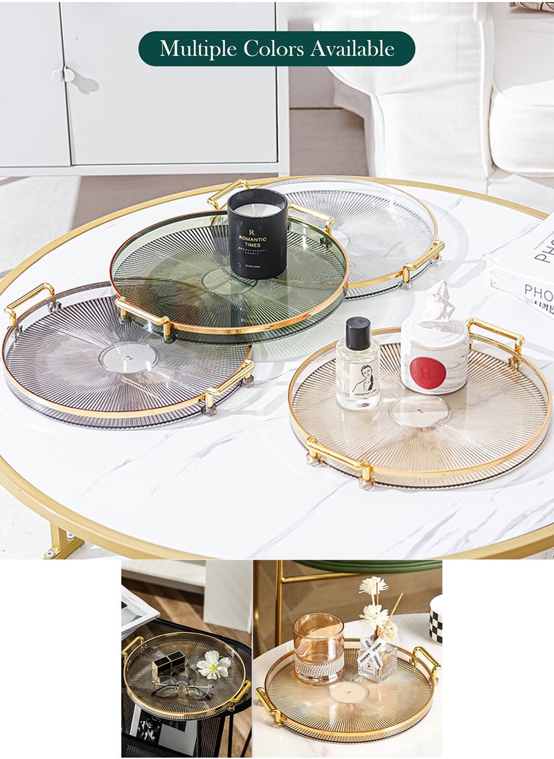 Qiccijoo Serving Trays with Handles Home Decorative Coffee Table Round Tray Ottoman Tray Acrylic Food Tray Fruit Tray Bar Tray Perfume Tray Cocktail Tray（Green） - pzsku/ZBAE30755A184739E21EEZ/45/_/1725367537/f619b049-b21a-4ce2-a9aa-6c7bdefb7e9c