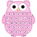 DEARIDAP Fidget Toys for Kids Owl Shaped Silicone Squeeze Sensory Toys Alphabet Bubble Stress Anxiety Relief Relax Tools for Kids Adults School Classroom Gift Party Favors Pink - Image 2