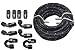 TT Racing 20 Feet AN6AN8AN10 Steel Nylon Braided Oil Gas Fuel Hose Line Black Swivel Fitting Kit AN10 - Image 2