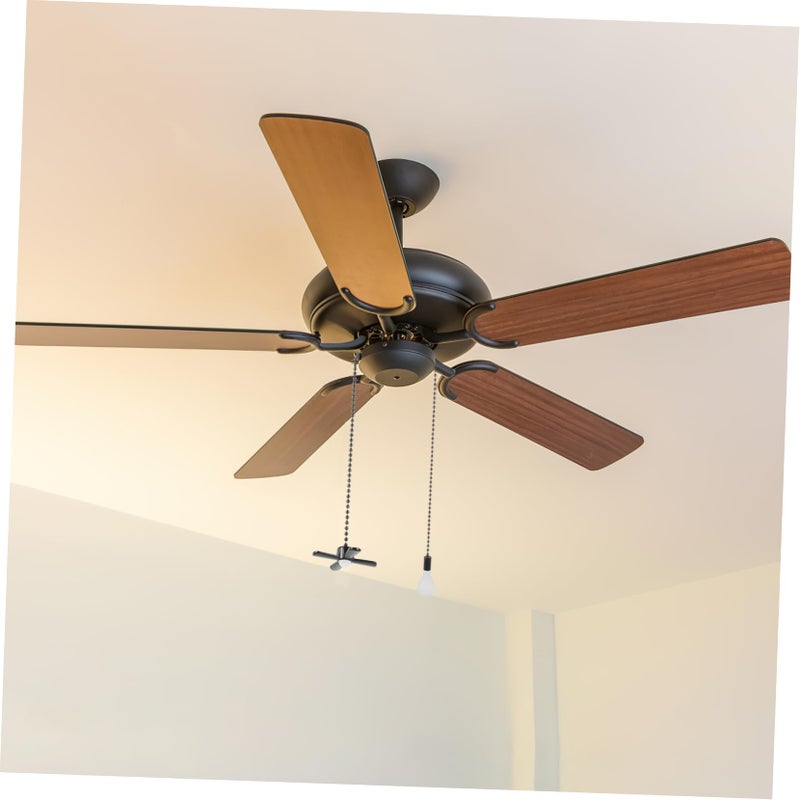 Stainless Steel Fan Pull Chain Glass Pendant Light Fixture For Ceiling Fan Decor - Image 4