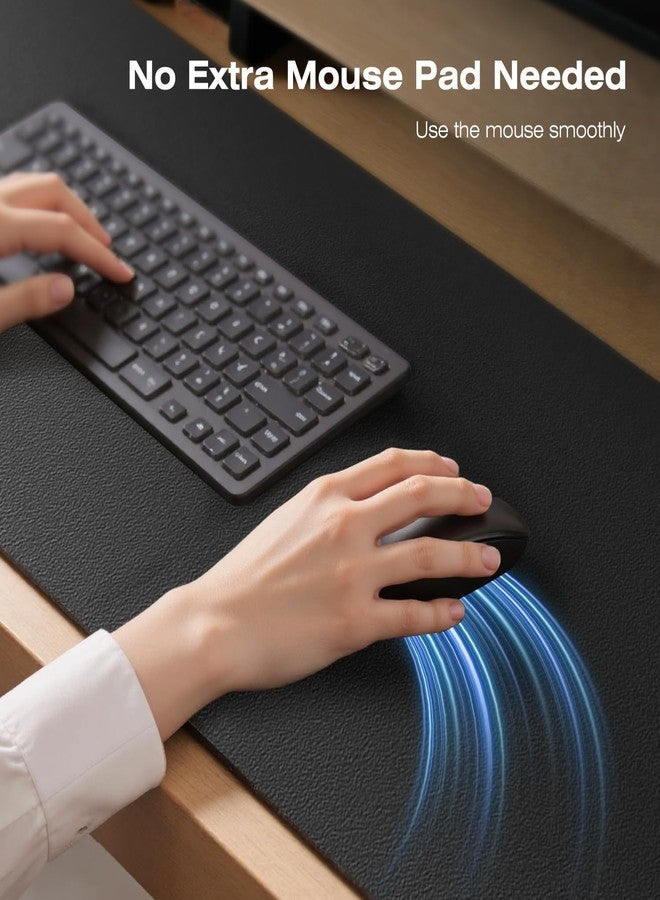 MONOMI Large Desk Mat 47.2" x 23.6",Leather Desk mat,Desk matt for Desktop,Large Mouse Pad,Office Desk mat,Waterproof Desk Blotter pad for Office&Home(Black) - Image 2