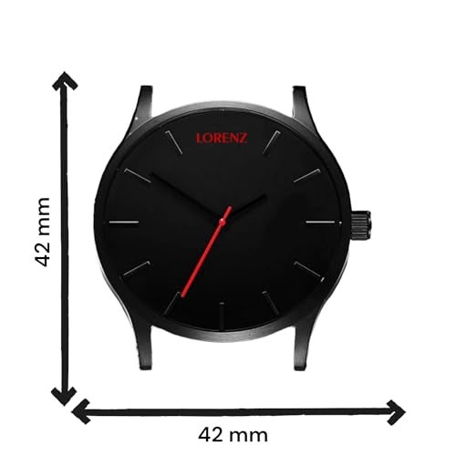 LORENZ Black Dial Slim Fit Analog Quartz Watch for Men - Image 3