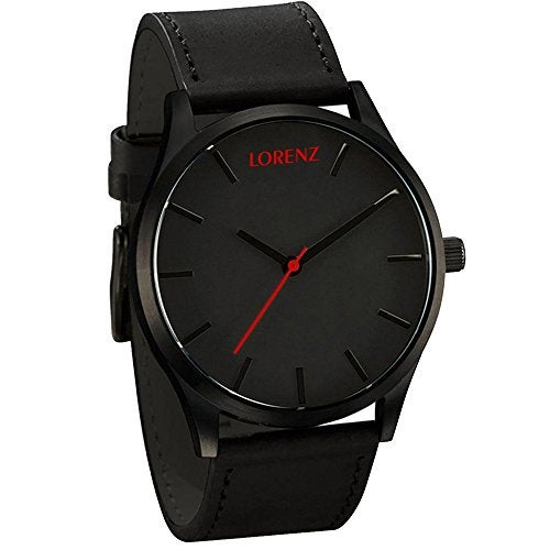 LORENZ Black Dial Slim Fit Analog Quartz Watch for Men - Image 1