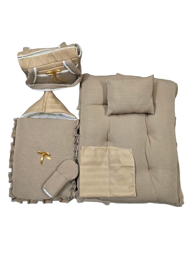 BABYCARA 6-Piece Set Bed Sheet Baby House Diaper Bag Nursing Home  - Image 1