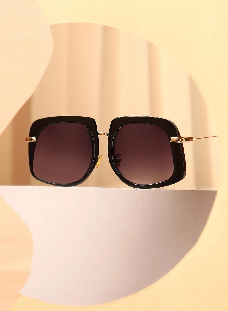 صوص هاوت نظارة شمسية بإطار كبير كامل الحواف مع حماية من الأشعة الشمسية للنساء