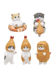 Generic Cute Elephant Slide Cat Box Egg Hamburger Sandwich Cat Fried Shrimp Cat Mini Food Play Ornaments Toy Doll-color:24th Generation Boxed Cat  - Image 1