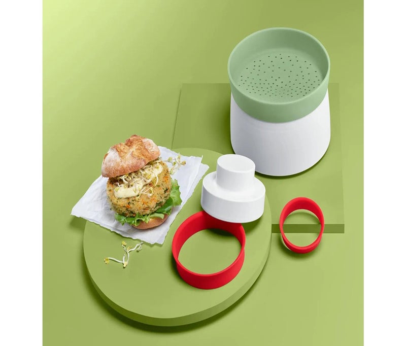 Tchibo Lekue Vegetable Burger Kit, Green and White  - Image 1