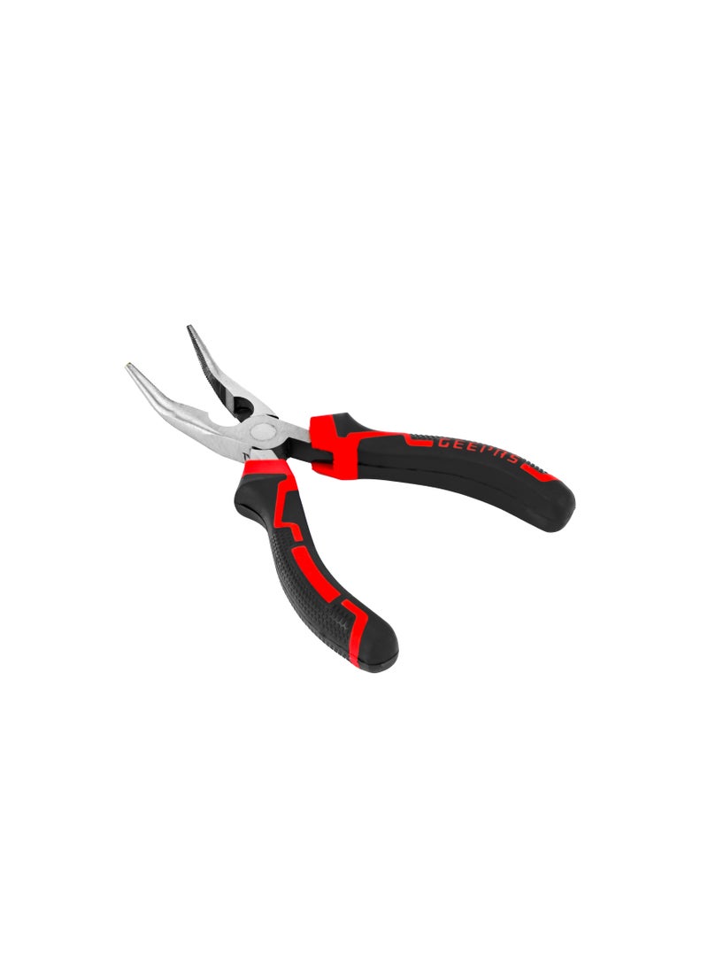 Geepas Toolz 6" Bend Nose Plier GT59326, Rust-Proof Jaw And Polished Finish For Durability, Equipped With Comfortable Fiber Handle, Light-Weight And Durable, Ideal For DIY, Home Improvement, General - Image 1
