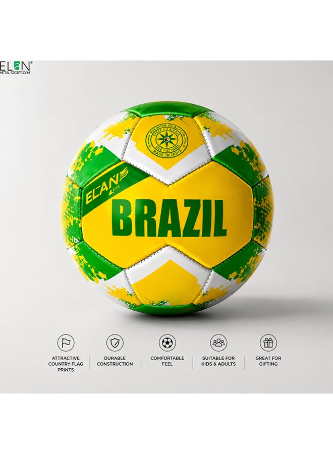 Elan Flag Balls for World Cup Size 5 Brazil – Premium Printed Football for Training & Outdoor Play - Image 2