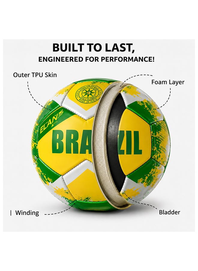 Elan Flag Balls for World Cup Size 5 Brazil – Premium Printed Football for Training & Outdoor Play - Image 3
