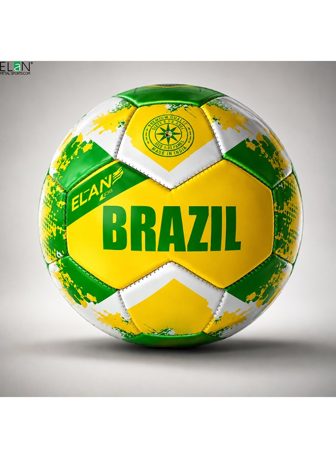Elan Flag Balls for World Cup Size 5 Brazil – Premium Printed Football for Training & Outdoor Play - Image 1