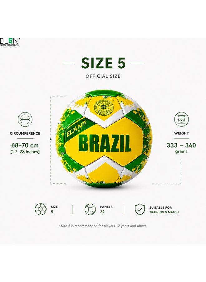 Elan Flag Balls for World Cup Size 5 Brazil – Premium Printed Football for Training & Outdoor Play - Image 5