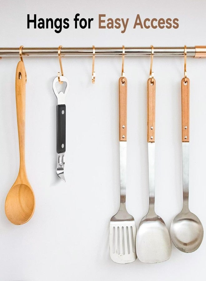 Anyongora فتاحة علب أنيونغورا بمقبض مانع للانزلاق، فتاحة علب وزجاجات بيرة من الفولاذ المقاوم للصدأ، مقاومة للصدأ وصغيرة الحجم، للمطبخ والبار والتخييم - Image 2