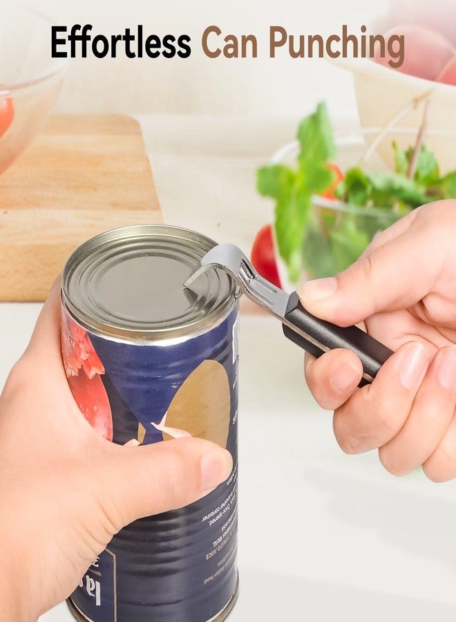 Anyongora فتاحة علب أنيونغورا بمقبض مانع للانزلاق، فتاحة علب وزجاجات بيرة من الفولاذ المقاوم للصدأ، مقاومة للصدأ وصغيرة الحجم، للمطبخ والبار والتخييم - Image 5