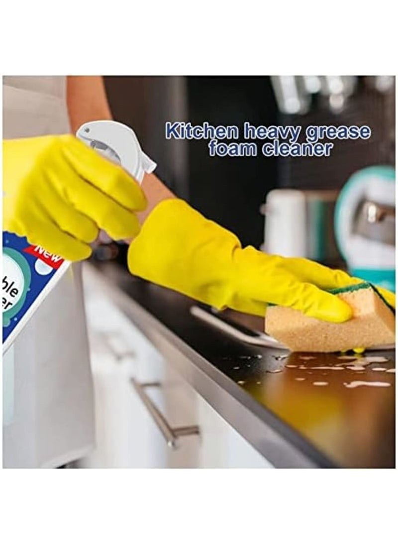 Luckam Bubble Cleaner, 3Pcs Foaming Heavy Oil Stain Cleaner, 100ml Bottled All Purpose Bubble Cleaner Kitchen Deep Cleaning Spray, Grime Remover Bubble Spray for Range Hood, Oven, Pots, Grill, Sink - Image 2
