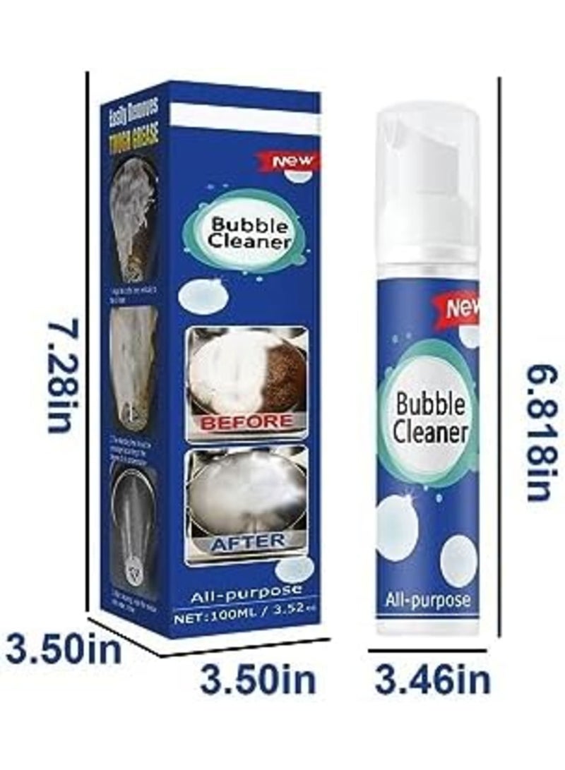 Luckam Bubble Cleaner, 3Pcs Foaming Heavy Oil Stain Cleaner, 100ml Bottled All Purpose Bubble Cleaner Kitchen Deep Cleaning Spray, Grime Remover Bubble Spray for Range Hood, Oven, Pots, Grill, Sink - Image 5