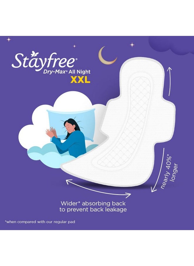 Stayfree - Dry Max All Night Xxl (28 Pads) Dry Cover Sanitary Pads For Women With Wings - Image 1