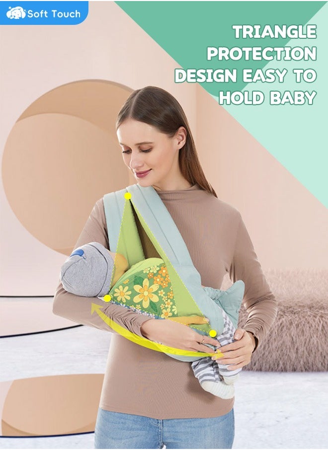 Soft Touch - Baby Carrier Newborn to Toddler Baby Wraps Carrier Infants Wrap Ring Sling and Nursing Cover for Toddler 0-36 Month Up to 15KG - Image 1
