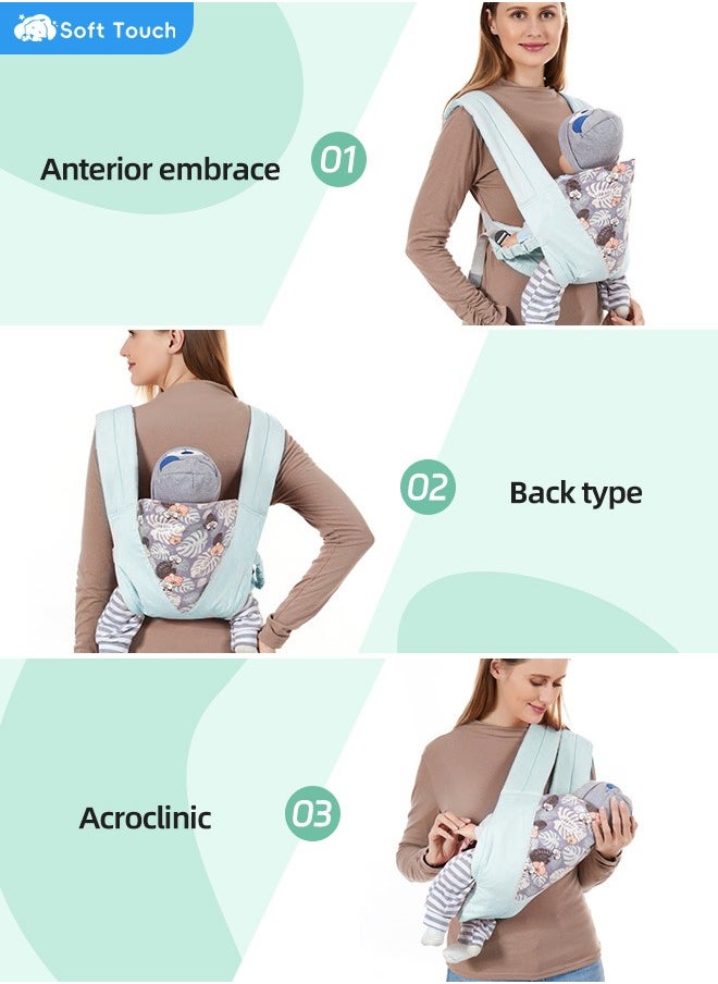 Soft Touch - Baby Carrier Newborn to Toddler Baby Wraps Carrier Infants Wrap Ring Sling and Nursing Cover for Toddler 0-36 Month Up to 15KG - Image 1