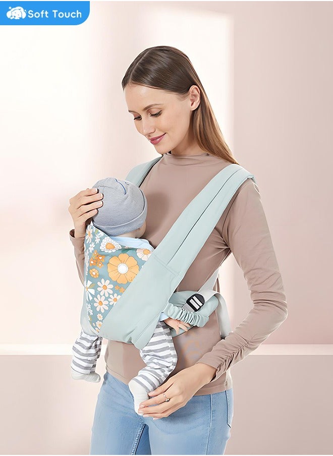Soft Touch - Baby Carrier Newborn to Toddler Baby Wraps Carrier Infants Wrap Ring Sling and Nursing Cover for Toddler 0-36 Month Up to 15KG - Image 1