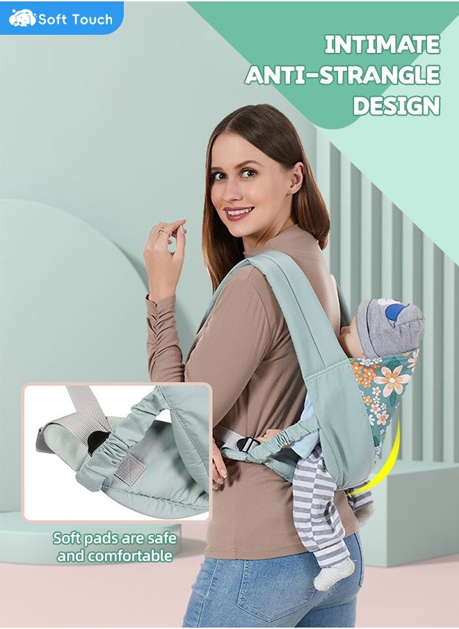 Soft Touch - Baby Carrier Newborn to Toddler Baby Wraps Carrier Infants Wrap Ring Sling and Nursing Cover for Toddler 0-36 Month Up to 15KG - Image 1