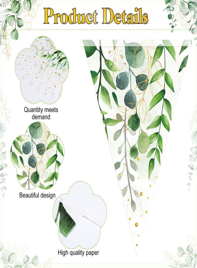 Jetec 49 ft 60 Pcs Sage Green Party Decorations Bridal Shower Pennant Banners Triangle Flags Paper Banner Hanging Decor for Wedding Bachelorette Birthday Party Decorations Supplies - Image 3