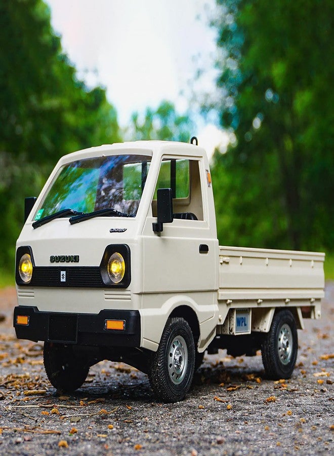 ARRIS سيارة WPL D14 RC للدريفت 1/10 4WD شاحنة طرق وعرة 2.4 جيجاهرتز تحكم عن بعد 4x4 شاحنة ميني RC Kei مع محرك 280، دواسة وقود وتوجيه متناسب، مركبة من فئة الهوايات RTR للبالغين - Image 4