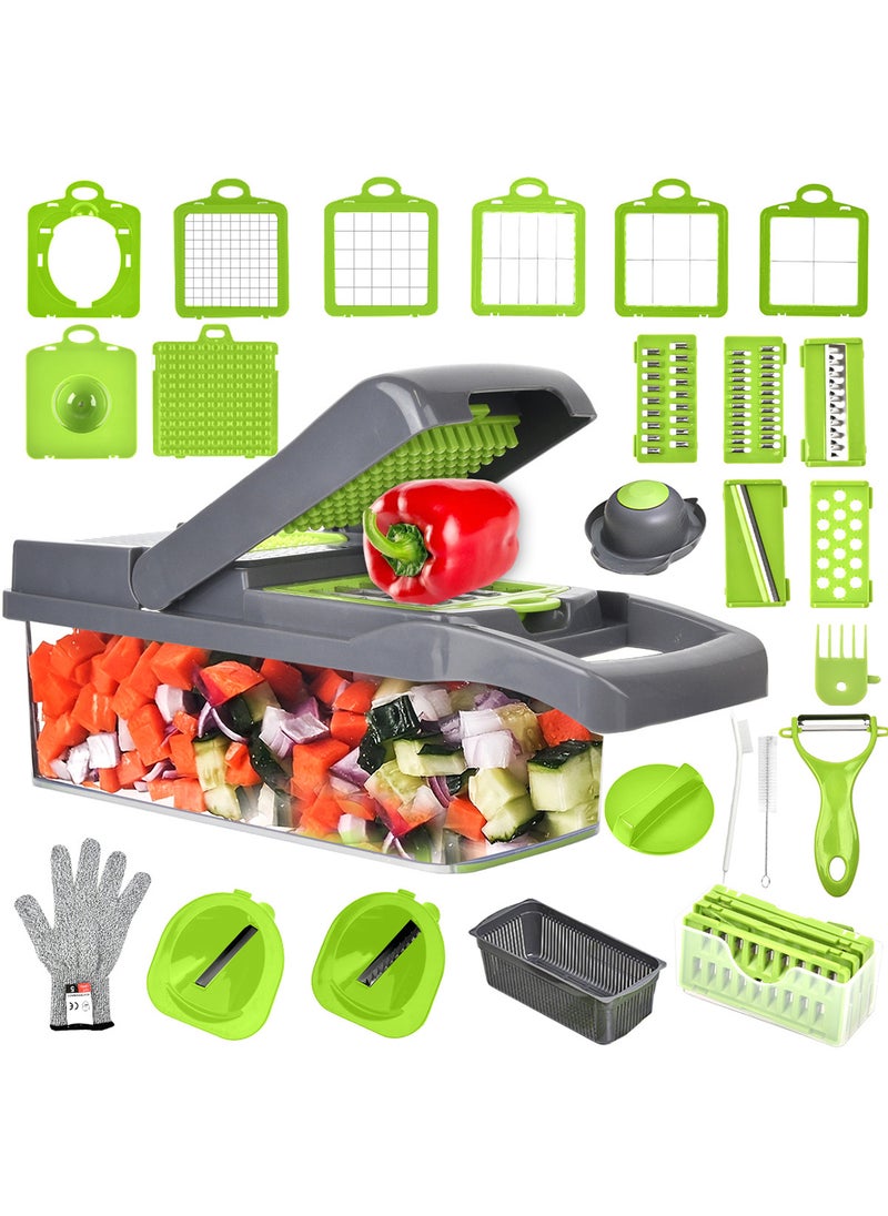 Sharpdo 26-Piece Multifunctional Household Grater Dicer Salad Cutter Vegetable Cutter - Image 1
