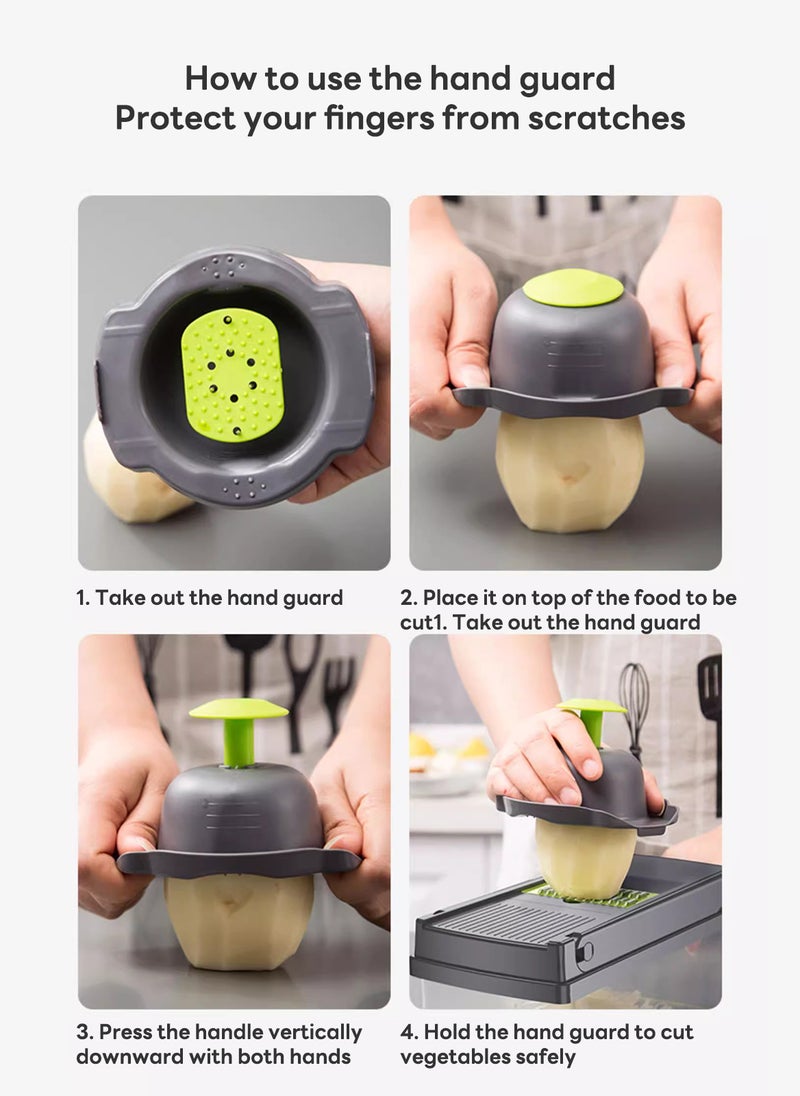 Sharpdo 26-Piece Multifunctional Household Grater Dicer Salad Cutter Vegetable Cutter - Image 5