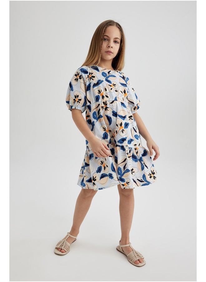 DeFacto - Girl Regular Fit Short Sleeve Woven Dress - Image 1