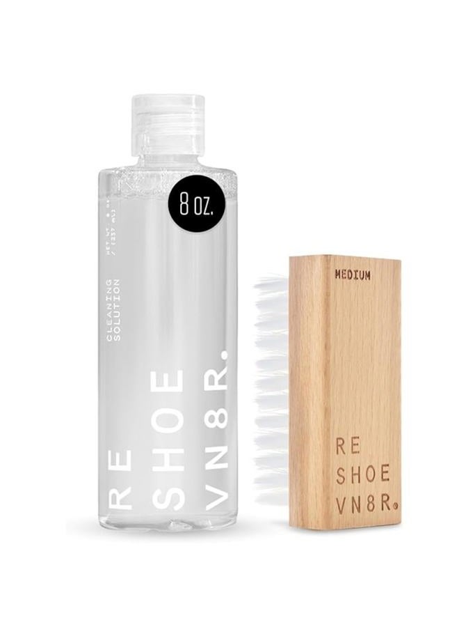 Reshoevn8r Refresh Shoe Cleaning Kit - 8oz Bottle + Brush - Image 1