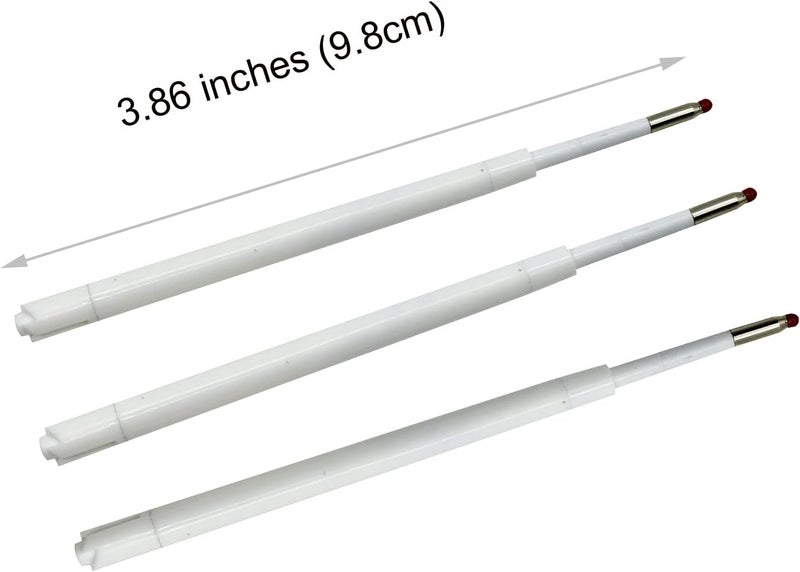 Lopenle 100 PCS Ballpoint Pen Replaceable Refills 1.0mm Black Ink Retractable Pen Refills - Image 3