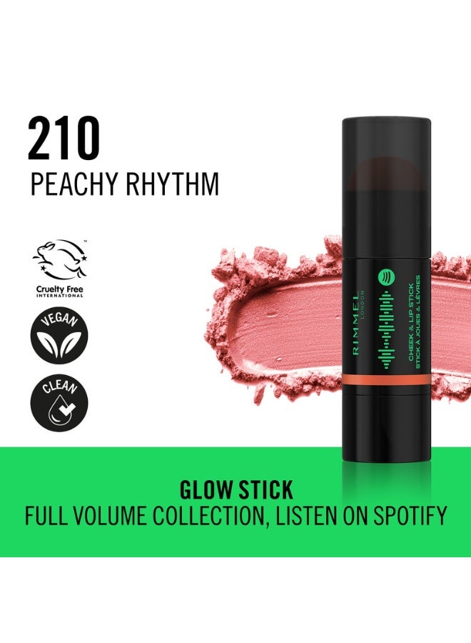 RIMMEL LONDON Full Volume Collection Cheek and Lip Stick 210 Peachy Rhythm 6g - Image 2
