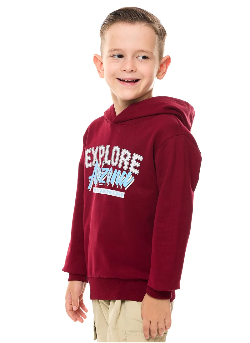 victor and jane Boys' Hoodie (2 - 8yrs) Maroon