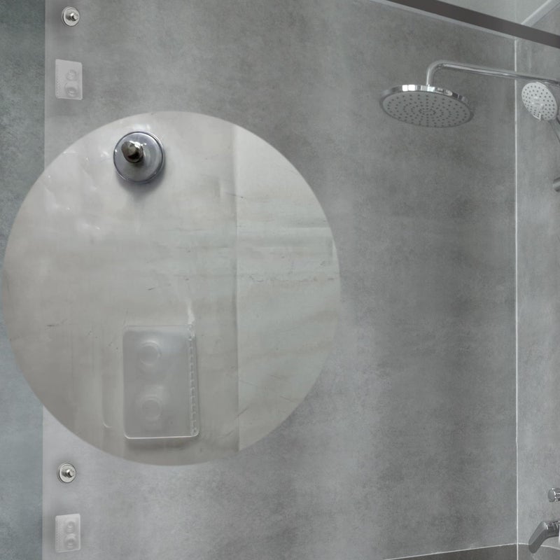 ABSENK Shower Curtain Liner with Side Suction Cups & Magnets Splash Guard Kit to Keep Closed to Wall, 8G Heavy Duty Clear Shower Curtain for Bathroom, 72x72 - Image 1