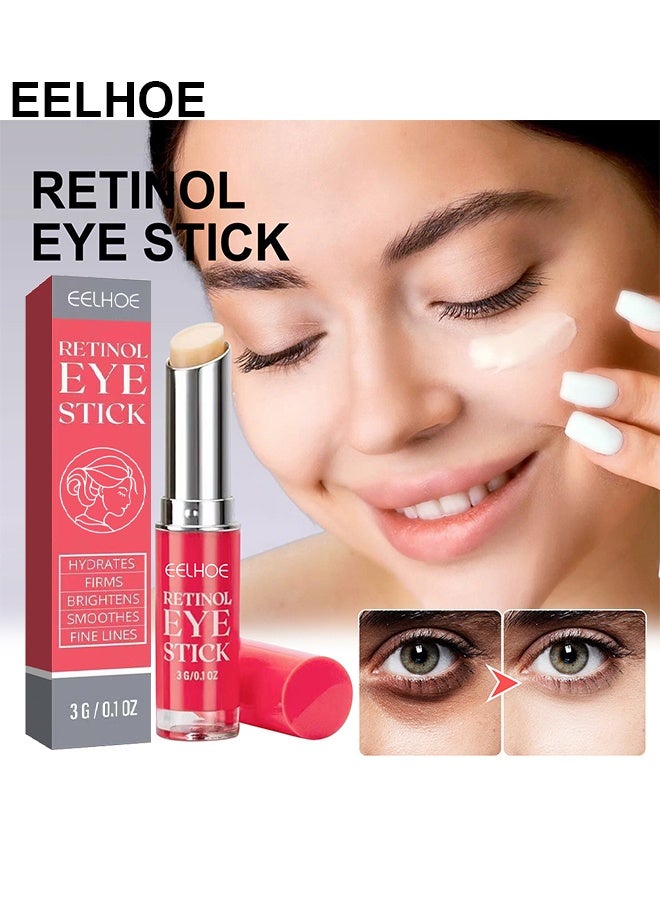 EELHOE Retinol Eye Stick With Collagen And Hyaluronic Acid For Dark Circle Puffiness Eye Bags And Fine Lines Retinol Eye Cream Eye Brightener Stick Under Eye Cream For Anti Aging Improve Eye Skin - Image 2